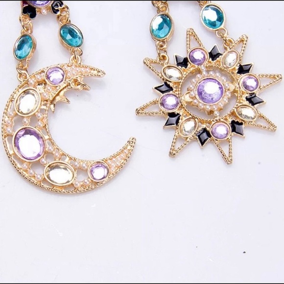 Moon and Stars Boho Earrings - Picture 3 of 5